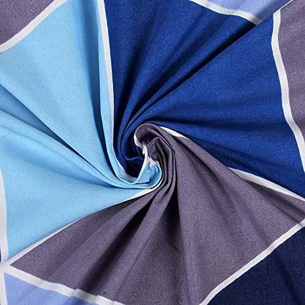180TC_180TC_Microfiber_Supersoft_Cotton_Flat_Bedsheet_Set_of_1_Single_Flat_Bedsheet_with_1_Pillow_Cover,_60x90_Inches,_Blue_Check
